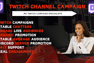 do your twitch partnership live promotion to live active audiences