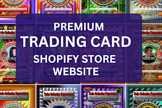 design shopify trading card store game card pokemon  trading card website