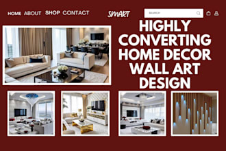 design home interior website art shopify design furniture dropshipping store