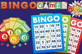 create your amazing bingo game cards design bingo website