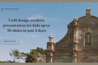 design modern presentation slides for kids, school course, children presentation
