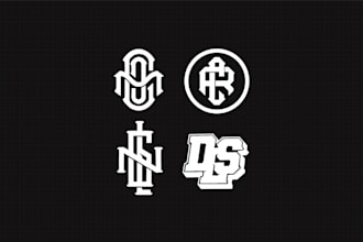 design a custom hand drawn monogram logo for apparel brand