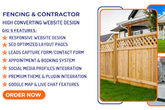 build fencing construction website roofing contractor website furniture website