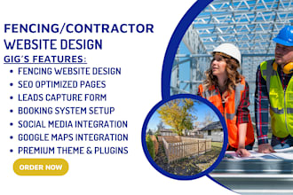 build fencing construction website roofing contractor website furniture website