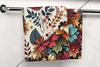 create seasonal autumn surface patterns for fabric printing