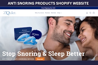 design profitable health supplement website anti snoring device shopify store