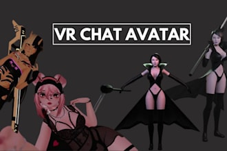 create a custom 3d nsfw fursona avatar, anime avatar, vrc character, vrc avatar