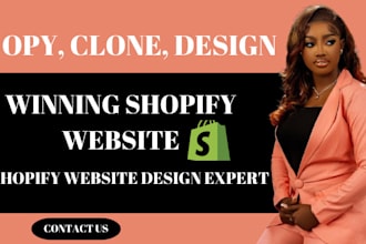 clone shopify landing page design in replo, pagefly, or gempages