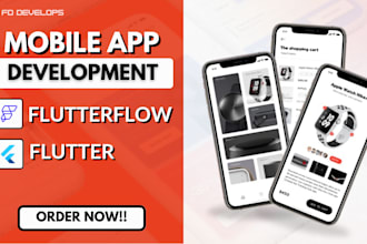 build flutter app flutterflow mobile app figma to flutter android mobile ios app
