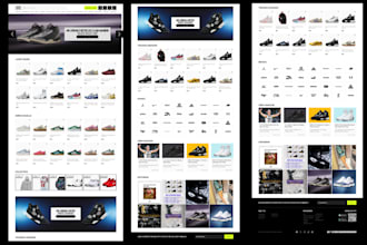 design 7 figure footwear shopify store sneakers website shoe dropshipping store