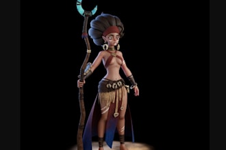 craft 3d human model,worrior game character,3d armor,3d weapon,nft character,rig
