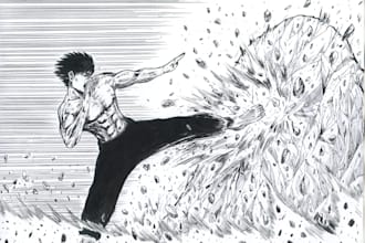 draw illustration with manga style