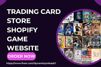 design stunning pokemon shopify store trading card sport card game website