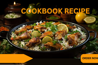 create meal diet plans, write recipes ebook, cookbook writer, cookbook design