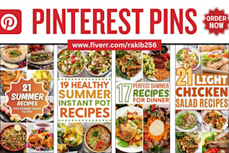 create pinterest pin design for food bloggers and brands