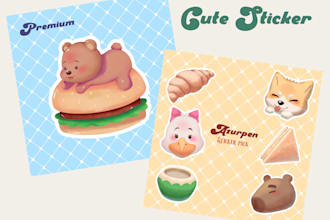 draw cute mini sticker pack