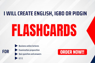 create an effective english, igbo or pidgin anki flashcards