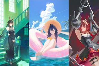 do anime art commission