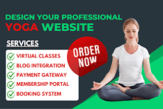 create a professional yoga fitness trainer gym workout therapy exercise website