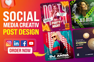 do custom social media posts designs facebook ads instagram