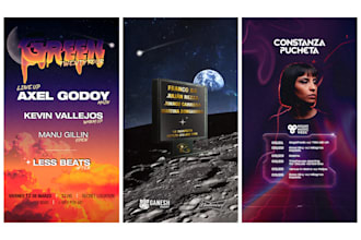 design event, party, rave, brand, shop, promo flyer poster