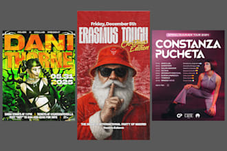 design event, party, rave, brand, artist, promo flyer poster