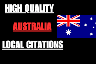 create top australia local citations and directory submissions for local SEO
