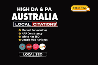 create top australia local citations and directory submissions for local SEO