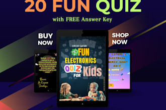 create an electrical quiz ebook for kids