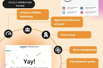 provide fully approved amazon affiliate influencer store