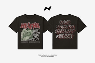 provide premade trendy streetwear tshirt designs