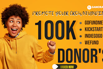 do crowdfunding campaign promotion, kickstarter and gofundme campaign promotion