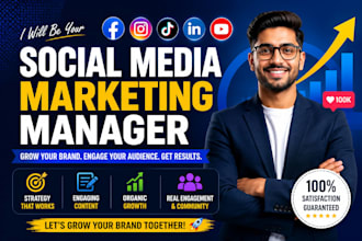 be your social media marketing manager