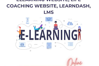 design a elearning website, learndash, lms website, life coaching website