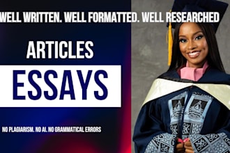 do well researched, written and formatted articles