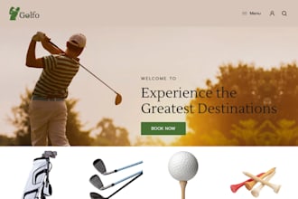 design golf shopify store golf accessories sport accessories golf website