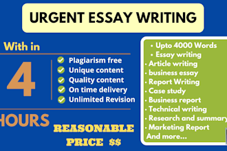 do urgent essay writing, case study, report, papers, powerpoint, business