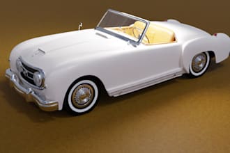 create 3d vehicle car models for print and game ready