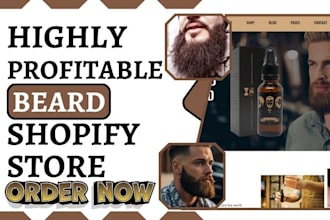 design beard oil shopify beard care store hair barber website barbershop website