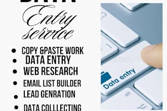 do professional work of data entry