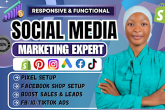 setup facebook shop, tiktok shop instagram shop tiktok shop or shopify marketing