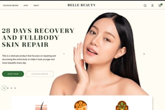 build skincare shopify beauty store hair extension website dropshipping