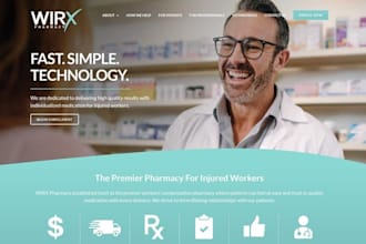 develop fitness, trainer, pharmacy and health website