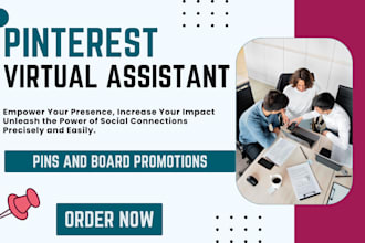 do pinterest virtual assistant, manage your pins and boards, SEO and optimize VA