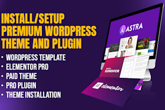 install or setup premium or paid wordpress theme and plugin