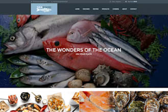 design highly profitable seafood shopify butcher store  grocery website