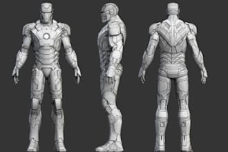 sculpt 3d cosplay model 3d armor 3d weapon wearable cosplay prop for 3d printing