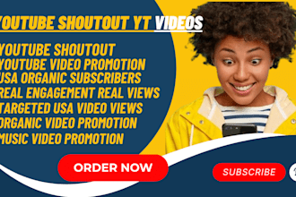 shoutout youtube channel to usa audience to grow organic usa subscribers