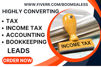 generate best tax leads financial bookkeeping accounting tax income leads funnel