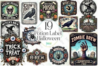 potion label halloween sublimation